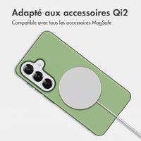 imoshion Coque arrière Color avec Thin MagSafe Ring Samsung Galaxy S25 / S24 - Vert foncé