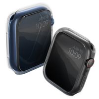 Uniq 2x Coque Glase Softcase Apple Watch 7 / 8 / 9 - 45 mm - Clear / Smoke