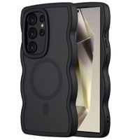 Selencia Coque arrière Wavy avec MagSafe Samsung Galaxy S24 Ultra - Noir