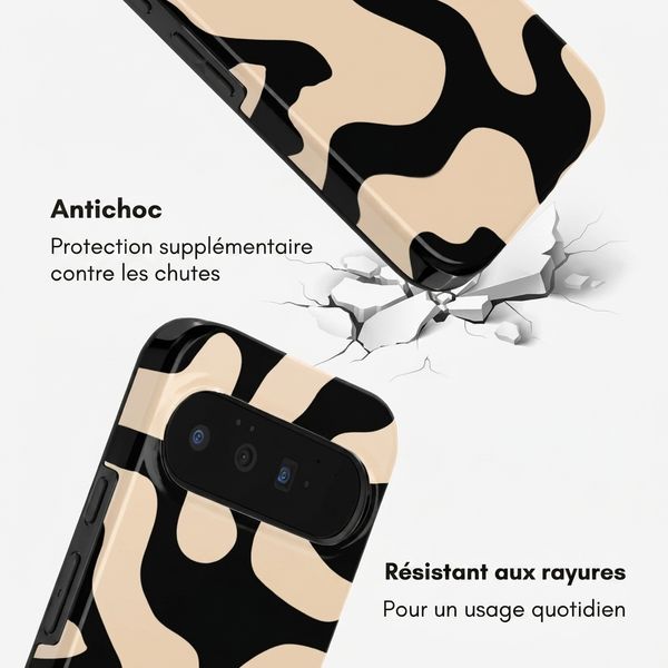 Selencia Coque arrière Vivid avec MagSafe Google Pixel 11 - Art Wave Black