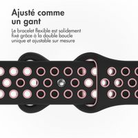 imoshion Bracelet Sport⁺ en silicone Apple Watch | 38/40/41/42 mm - Taille S/M - Black & Pink