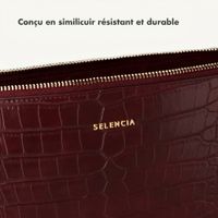 Selencia Pochette ordinateur Croco 11 pouces - Burgundy