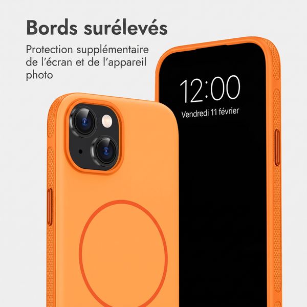 imoshion Coque arrière Color avec Thin MagSafe Ring Apple iPhone 15 - Orange
