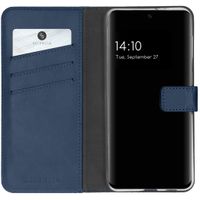 Selencia Étui portefeuille en cuir véritable Samsung Galaxy A32 (4G) - Bleu