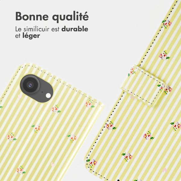 imoshion Étui de télephone portefeuille Design Apple iPhone 17e / 16e - Garden Stripes
