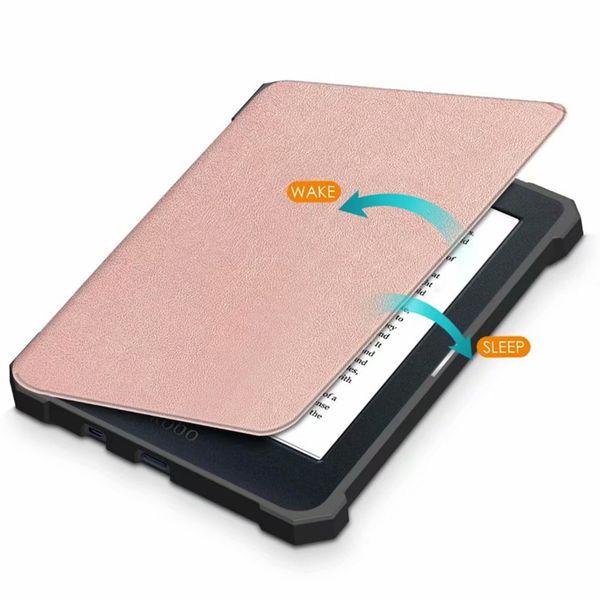 imoshion Étui de liseuse portefeuille Slim Soft Kobo Nia - Rose Doré