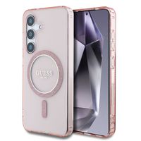 Guess Coque MagSafe IML Glitter Gradient Samsung Galaxy S25 - Rose