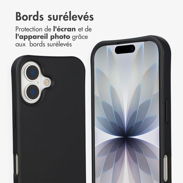 imoshion Coque arrière Color avec cordon amovible et MagSafe Apple iPhone 17 - Noir