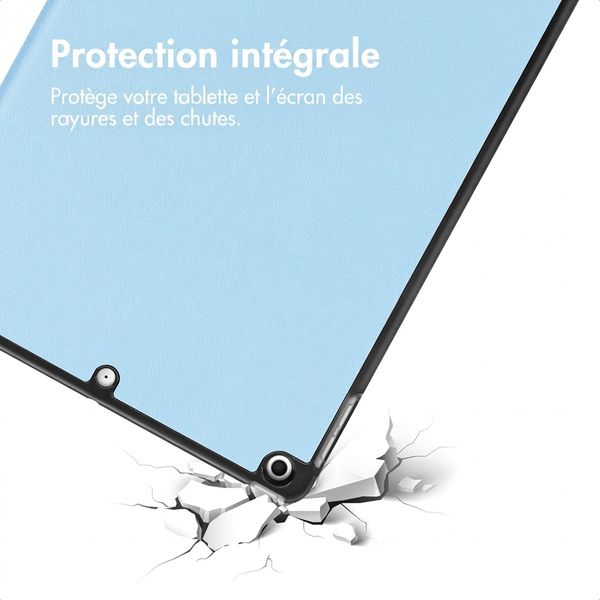 imoshion Coque tablette Trifold Apple iPad 9 (2021) 10.2 pouces / iPad 8 (2020) 10.2 pouces / iPad 7 (2019) 10.2 pouces - Bleu clair