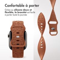 imoshion Bracelet en silicone imprimé léopard Apple Watch | 38/40/41/42 mm - Marron
