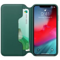 Apple Étui de télephone portefeuille Leather Folio Apple iPhone Xs Max - Forest Green