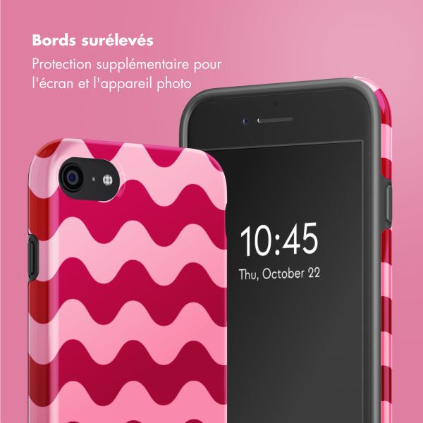 Selencia Coque arrière Vivid Apple iPhone SE (2022 / 2020) / 8 / 7 / 6(s) - Wave Vibes Lipstick