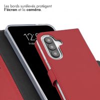 Selencia Étui portefeuille en cuir véritable Samsung Galaxy A27 (5G) - Rouge