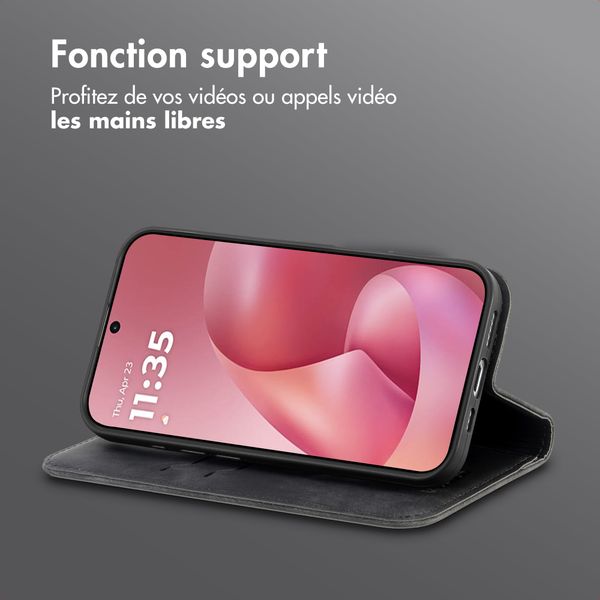 imoshion Étui de téléphone portefeuille Slim Motorola Moto G57 Power - Noir