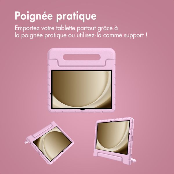 imoshion Coque kidsproof avec poignée Samsung Galaxy Tab A11 Plus / A9 Plus - Rose clair