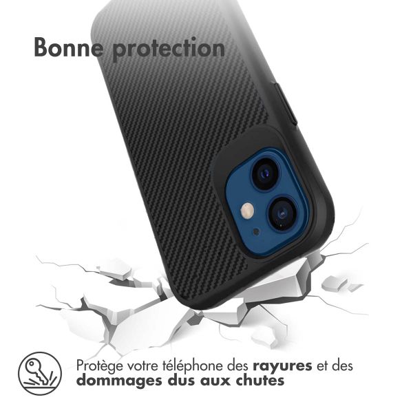 imoshion Rugged Hybrid Carbon Case Apple iPhone 12 Mini - Noir