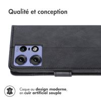 imoshion Étui de télephone portefeuille de luxe Motorola Edge 50 Pro - Noir