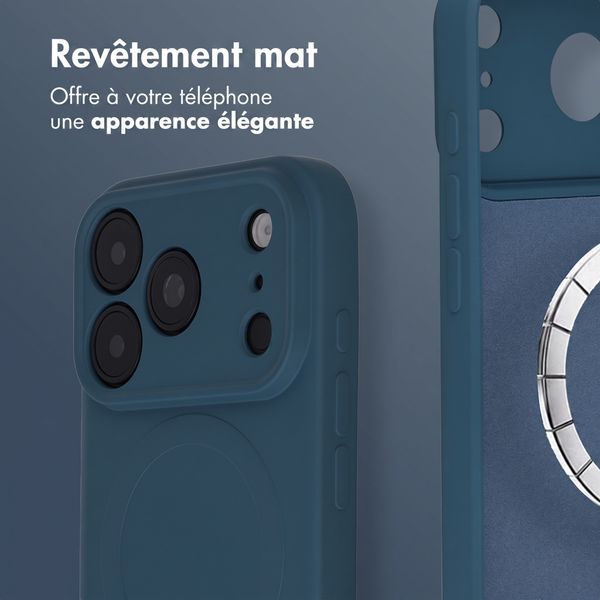 imoshion Coque Couleur avec MagSafe Apple iPhone 18 Pro / 17 Pro - Bleu foncé