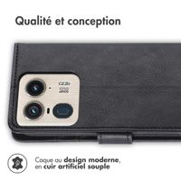 imoshion Étui de télephone portefeuille de luxe Motorola Edge 50 Ultra - Noir