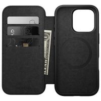 Nomad Étui de télephone portefeuille Modern Leather Folio Apple iPhone 16 Pro - Marron
