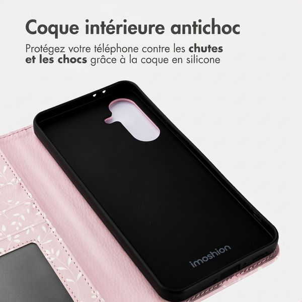 imoshion Étui de télephone portefeuille Design Samsung Galaxy A56 - Pink Bazaar Flowers