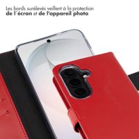 Selencia Étui portefeuille en cuir véritable Samsung Galaxy S26 - Rouge