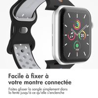 imoshion Bracelet Sport⁺ en silicone Apple Watch | 44/45/46/49 mm - Taille S/M - Black Rainbow