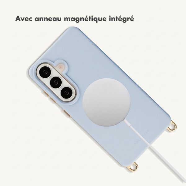 Selencia Coque arrière Rivièra avec MagSafe avec crochets amovibles Samsung Galaxy S26 - Powder Blue
