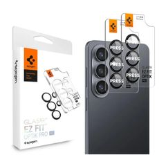 Spigen Optik Pro EZ Fit Lens Protector - Protection d'objectif de caméra (lot de 2) Samsung Galaxy S26 - Noir