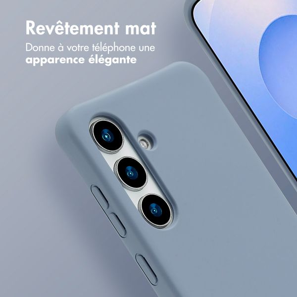 imoshion Coque arrière Color avec cordon amovible et MagSafe Samsung Galaxy S25 / S24 - Ash Blue