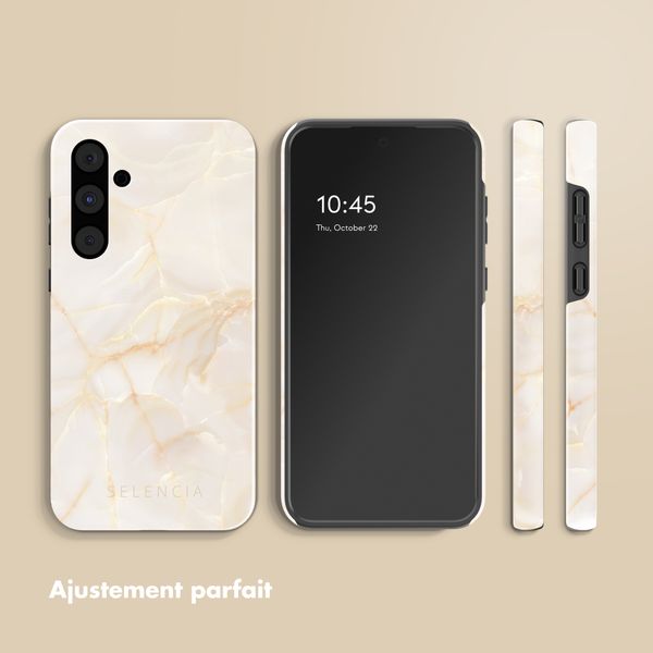 Selencia Coque arrière Vivid Samsung Galaxy A55 - Golden Beige Marble