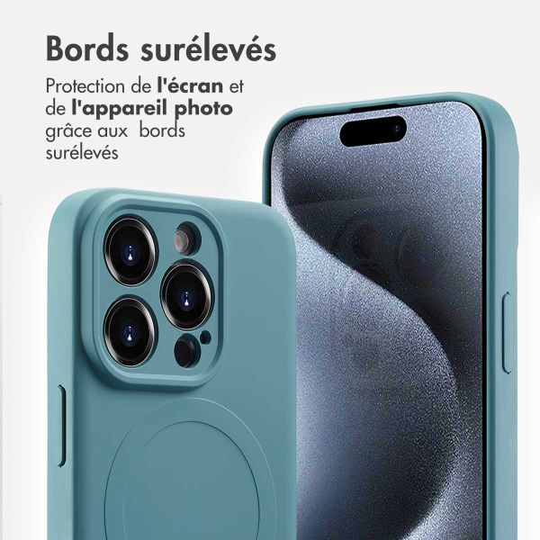 imoshion Coque Couleur avec MagSafe Apple iPhone 15 Pro - Smoke Green