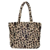 Selencia Sac Fourre-tout Zaya - Teddy Sac Ordinateur 16 pouces - Léopard