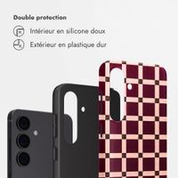 Selencia Coque arrière Vivid Samsung Galaxy S24 - Check This Burgundy