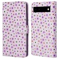 imoshion Étui de télephone portefeuille Design Google Pixel 6a - Purple Flowers
