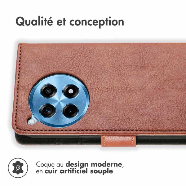 imoshion Étui de télephone portefeuille de luxe OnePlus 12R - Marron
