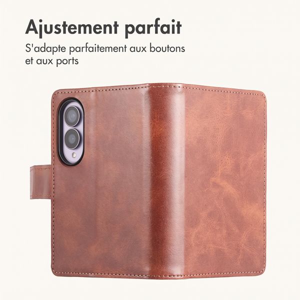 imoshion Étui de télephone portefeuille de luxe Samsung Galaxy Z Fold 8 - Marron foncé