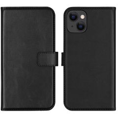 Selencia Étui portefeuille en cuir véritable Apple iPhone 13 - Noir