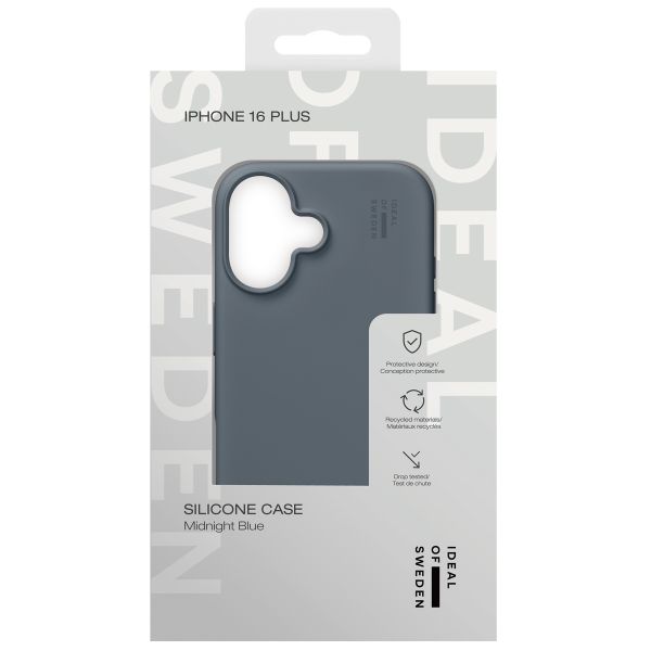 iDeal of Sweden Coque Silicone Apple iPhone 16 Plus - Midnight Blue