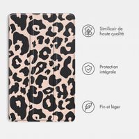 imoshion Coque tablette Design Trifold Apple iPad 11 (2025) 11 pouces A16 / iPad 10 (2022) 10.9 pouces - Leopard
