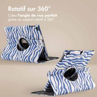 imoshion Coque tablette Design rotatif à 360° Apple iPad 6 (2018) 9.7 pouces / iPad 5 (2017) 9.7 pouces - White Blue Stripes