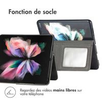 imoshion Étui de télephone portefeuille de luxe Samsung Galaxy Z Fold 4 - Noir