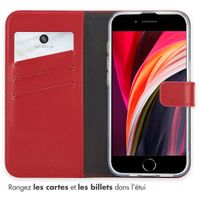 Selencia Étui portefeuille en cuir véritable Apple iPhone 17e / 16e - Rouge