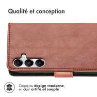 imoshion Étui de télephone portefeuille de luxe Samsung Galaxy A35 - Marron