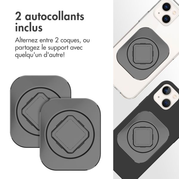 Accezz Support de téléphone EasyLock pour vélo avec coque Apple iPhone 13 - Rotation à 360° - Noir