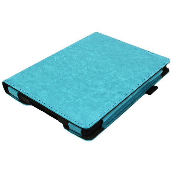 imoshion Étui de liseuse portefeuille en cuir végan Kobo Aura H2O - Bleu clair