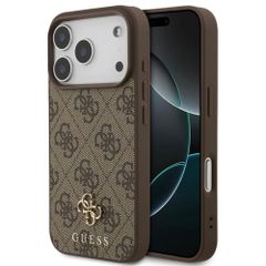 Guess Coque 4G Metal Logo MagSafe Apple iPhone 17 Pro Max - Marron