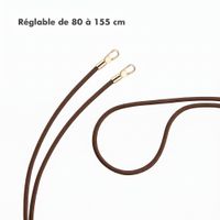 Selencia Cordon universel pour téléphone avec 2 crochets - réglable - Choco Brown