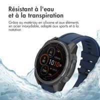 imoshion Bracelet QuickFit® Line en silicone  - Connexion Garmin 20 mm - Bleu foncé