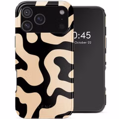 Selencia Coque arrière Vivid avec MagSafe Apple iPhone 18 Pro Max / 17 Pro Max - Art Wave Black